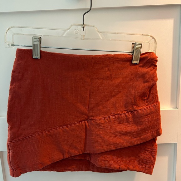 Free People mini skirt. Terracotta color, small 0 - Picture 1 of 2
